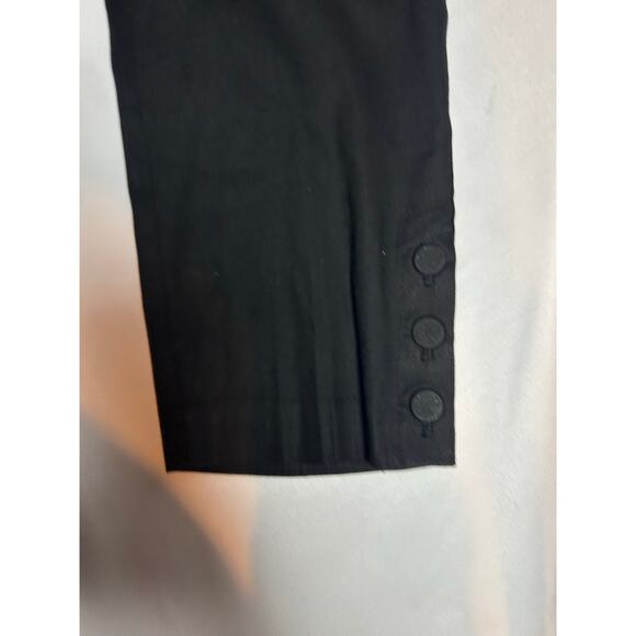 J. Jill Linen Black Women's Pants Elastic back Sz L stretch pull on Straight leg - Picture 8 of 9